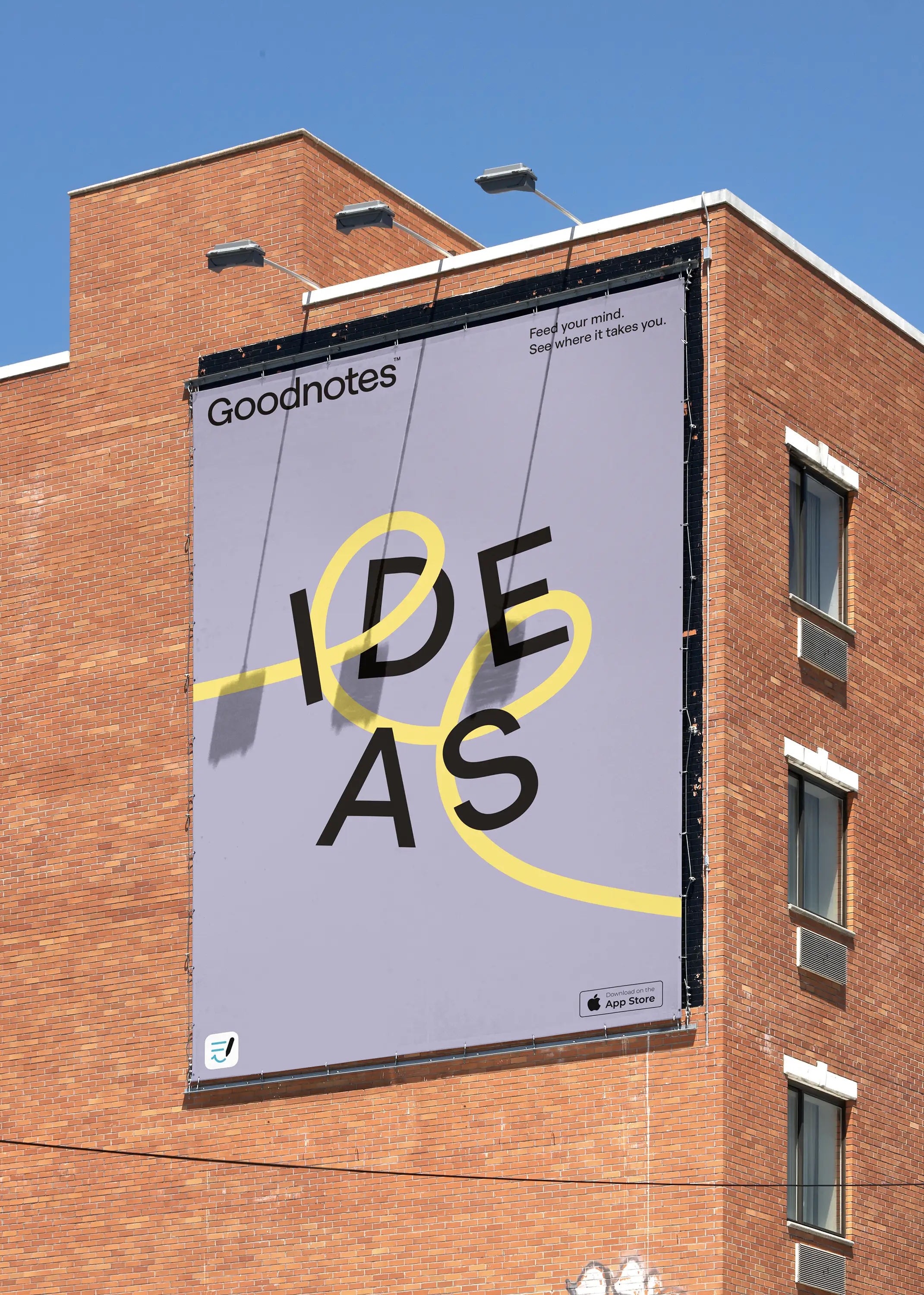 Typographic billboard advertisement
