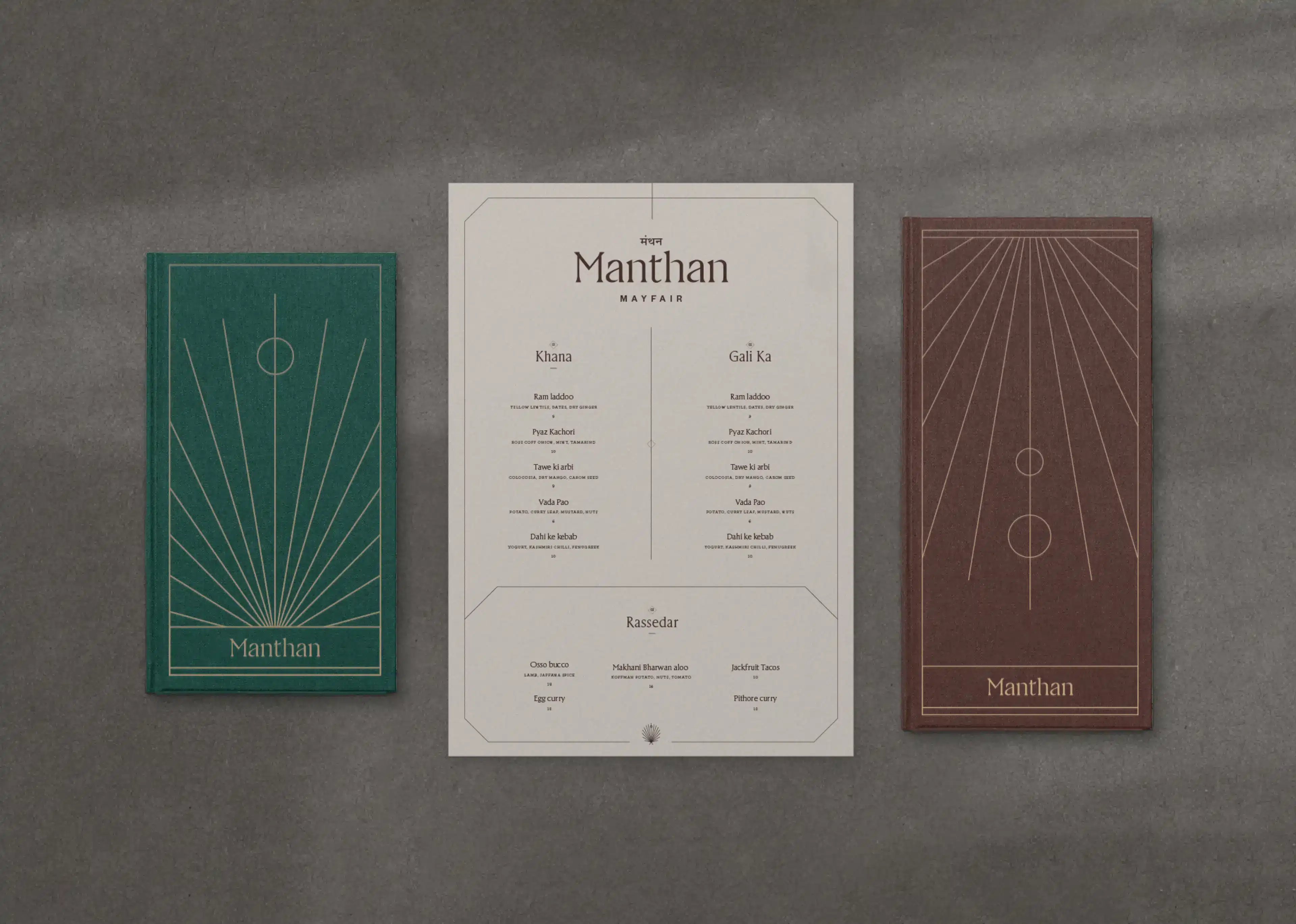 cocktail and food menu designs and layout